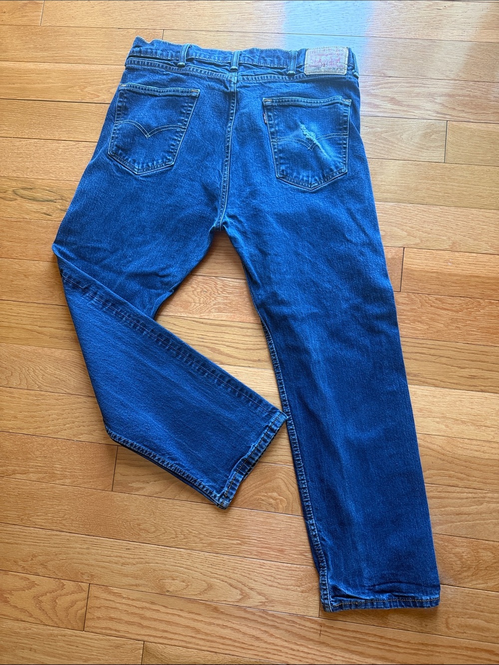 Levi's Straight-Leg Dark Blue Denim Jeans